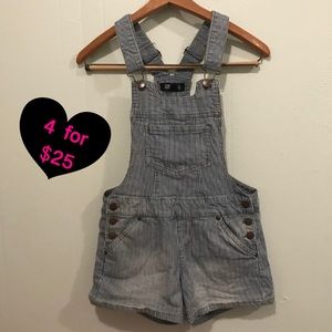 STRIPED DENIM OVERALLS FOREVER 21 SIZE SMALL